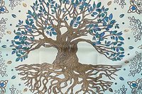 Tree of Life Altar Cloth, Tarot Cloth, Altar Decor, Tapestry, Dice Mat, Centerpiece