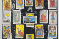 Witchy Altar Cloth, Tarot Cloth, Altar Decor, Double Sided Altar Cloth, Wall Hanging, Dice Mat, Centerpiece