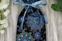 Mandala Tarot Bag/ Custom Tarot Pouch / Keepsake Bag / Drawstring Bag / Oracle Bag / Jewelry Bag / Crystal Bag / Gift Bag / Tarot Pouch