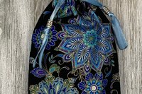 Mandala Tarot Bag/ Custom Tarot Pouch / Keepsake Bag / Drawstring Bag / Oracle Bag / Jewelry Bag / Crystal Bag / Gift Bag / Tarot Pouch