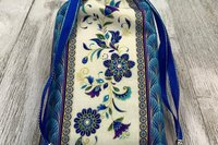 Floral Mandala Tarot Bag/ Custom Tarot Bag/ Keepsake Bag / Drawstring Bag / Oracle Bag / Crystal Bag / Gift Bag / Tarot Pouch