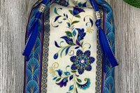 Floral Mandala Tarot Bag/ Custom Tarot Bag/ Keepsake Bag / Drawstring Bag / Oracle Bag / Crystal Bag / Gift Bag / Tarot Pouch