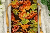 Fall Leaves Tarot Bag/ Custom Tarot Pouch/ Keepsake Bag / Drawstring Bag / Oracle Bag / Crystal Bag / Tarot Pouch / Cosmetic Bag