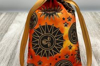 Sun Moon Stars Tarot Bag/ Custom Tarot Pouch/ Keepsake Bag / Drawstring Bag / Oracle Bag / Crystal Bag / Tarot Pouch / Cosmetic Bag