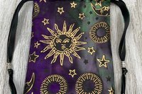 Stars Sun Moon Tarot Bag/ Custom Tarot Pouch/ Keepsake Bag / Drawstring Bag / Oracle Bag / Crystal Bag / Tarot Pouch / Cosmetic Bag