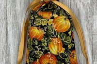 Pumpkin Tarot Bag/ Custom Tarot Pouch/ Keepsake Bag / Drawstring Bag / Oracle Bag / Crystal Bag / Tarot Pouch / Cosmetic Bag