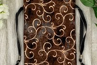 Rose Gold Scrolls Tarot Bag/ Custom Tarot Pouch/ Keepsake Bag / Drawstring Bag / Oracle Bag / Crystal Bag / Tarot Pouch / Cosmetic Bag