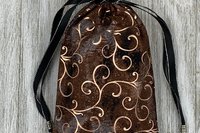 Rose Gold Scrolls Tarot Bag/ Custom Tarot Pouch/ Keepsake Bag / Drawstring Bag / Oracle Bag / Crystal Bag / Tarot Pouch / Cosmetic Bag