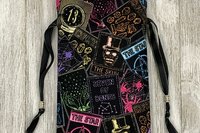 Card Design Tarot Bag/ Custom Tarot Pouch/ Keepsake Bag / Drawstring Bag / Oracle Bag / Crystal Bag / Tarot Pouch / Cosmetic Bag