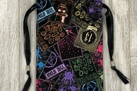 Card Design Tarot Bag/ Custom Tarot Pouch/ Keepsake Bag / Drawstring Bag / Oracle Bag / Crystal Bag / Tarot Pouch / Cosmetic Bag