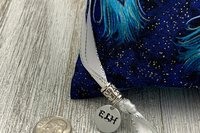 Peacock Feathers Tarot Bag/ Custom Tarot Pouch/ Keepsake Bag / Drawstring Bag / Oracle Bag / Crystal Bag / Tarot Pouch / Cosmetic Bag