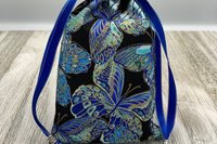 Butterfly Tarot Bag/ Custom Tarot Pouch/ Keepsake Bag / Drawstring Bag / Oracle Bag / Crystal Bag / Tarot Pouch / Cosmetic Bag