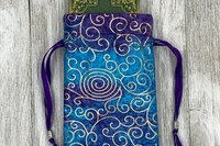 Scrolls Tarot Bag/ Custom Tarot Pouch/ Keepsake Bag / Drawstring Bag / Oracle Bag / Crystal Bag / Tarot Pouch / Cosmetic Bag