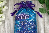 Scrolls Tarot Bag/ Custom Tarot Pouch/ Keepsake Bag / Drawstring Bag / Oracle Bag / Crystal Bag / Tarot Pouch / Cosmetic Bag
