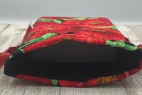 Red Floral Tarot Bag/ Custom Tarot Pouch/ Keepsake Bag / Drawstring Bag / Oracle Bag / Crystal Bag / Tarot Pouch / Cosmetic Bag
