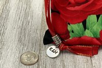 Red Floral Tarot Bag/ Custom Tarot Pouch/ Keepsake Bag / Drawstring Bag / Oracle Bag / Crystal Bag / Tarot Pouch / Cosmetic Bag
