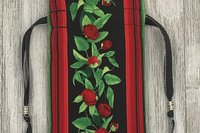 Floral Border Tarot Bag/ Custom Tarot Bag/ Keepsake Bag / Drawstring Bag / Oracle Bag / Crystal Bag / Gift Bag / Tarot Pouch