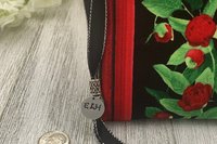 Floral Border Tarot Bag/ Custom Tarot Bag/ Keepsake Bag / Drawstring Bag / Oracle Bag / Crystal Bag / Gift Bag / Tarot Pouch