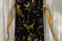 Witchy Tarot Bag/ Custom Tarot Pouch/ Keepsake Bag / Drawstring Bag / Oracle Bag / Crystal Bag / Tarot Pouch / Cosmetic Bag