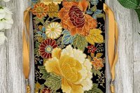 Autumn Flowers Tarot Bag/ Custom Tarot Pouch/ Keepsake Bag / Drawstring Bag / Oracle Bag / Crystal Bag / Tarot Pouch / Cosmetic Bag
