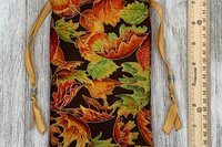 Fall Leaves Tarot Bag/ Custom Tarot Pouch/ Keepsake Bag / Drawstring Bag / Oracle Bag / Crystal Bag / Tarot Pouch / Cosmetic Bag