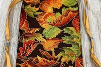 Fall Leaves Tarot Bag/ Custom Tarot Pouch/ Keepsake Bag / Drawstring Bag / Oracle Bag / Crystal Bag / Tarot Pouch / Cosmetic Bag