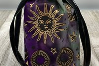 Stars Sun Moon Tarot Bag/ Custom Tarot Pouch/ Keepsake Bag / Drawstring Bag / Oracle Bag / Crystal Bag / Tarot Pouch / Cosmetic Bag