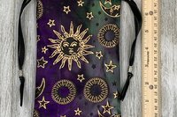 Stars Sun Moon Tarot Bag/ Custom Tarot Pouch/ Keepsake Bag / Drawstring Bag / Oracle Bag / Crystal Bag / Tarot Pouch / Cosmetic Bag