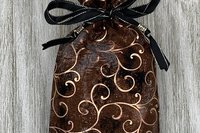 Rose Gold Scrolls Tarot Bag/ Custom Tarot Pouch/ Keepsake Bag / Drawstring Bag / Oracle Bag / Crystal Bag / Tarot Pouch / Cosmetic Bag