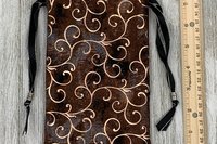 Rose Gold Scrolls Tarot Bag/ Custom Tarot Pouch/ Keepsake Bag / Drawstring Bag / Oracle Bag / Crystal Bag / Tarot Pouch / Cosmetic Bag