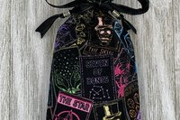 Card Design Tarot Bag/ Custom Tarot Pouch/ Keepsake Bag / Drawstring Bag / Oracle Bag / Crystal Bag / Tarot Pouch / Cosmetic Bag