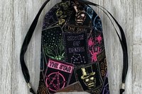 Card Design Tarot Bag/ Custom Tarot Pouch/ Keepsake Bag / Drawstring Bag / Oracle Bag / Crystal Bag / Tarot Pouch / Cosmetic Bag