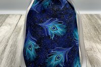 Peacock Feathers Tarot Bag/ Custom Tarot Pouch/ Keepsake Bag / Drawstring Bag / Oracle Bag / Crystal Bag / Tarot Pouch / Cosmetic Bag