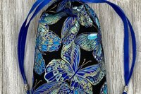 Butterfly Tarot Bag/ Custom Tarot Pouch/ Keepsake Bag / Drawstring Bag / Oracle Bag / Crystal Bag / Tarot Pouch / Cosmetic Bag