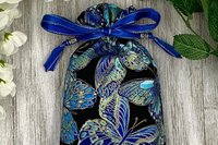 Butterfly Tarot Bag/ Custom Tarot Pouch/ Keepsake Bag / Drawstring Bag / Oracle Bag / Crystal Bag / Tarot Pouch / Cosmetic Bag