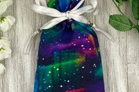Northern Lights Tarot Bag/ Custom Tarot Pouch/ Keepsake Bag / Drawstring Bag / Oracle Bag / Crystal Bag / Tarot Pouch / Cosmetic Bag