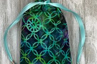 Circles Tarot Bag/ Custom Tarot Pouch/ Keepsake Bag / Drawstring Bag / Oracle Bag / Crystal Bag / Tarot Pouch / Cosmetic Bag