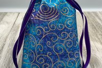 Scrolls Tarot Bag/ Custom Tarot Pouch/ Keepsake Bag / Drawstring Bag / Oracle Bag / Crystal Bag / Tarot Pouch / Cosmetic Bag