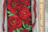 Red Floral Tarot Bag/ Custom Tarot Pouch/ Keepsake Bag / Drawstring Bag / Oracle Bag / Crystal Bag / Tarot Pouch / Cosmetic Bag