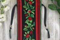 Floral Border Tarot Bag/ Custom Tarot Bag/ Keepsake Bag / Drawstring Bag / Oracle Bag / Crystal Bag / Gift Bag / Tarot Pouch