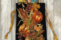 Harvest Tarot Bag/ Custom Tarot Pouch/ Keepsake Bag / Drawstring Bag / Oracle Bag / Crystal Bag / Tarot Pouch / Cosmetic Bag