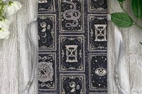 Witchy Card Design Tarot Bag/ Custom Tarot Pouch/ Keepsake Bag / Drawstring Bag / Oracle Bag / Crystal Bag / Tarot Pouch / Cosmetic Bag