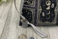 Witchy Card Design Tarot Bag/ Custom Tarot Pouch/ Keepsake Bag / Drawstring Bag / Oracle Bag / Crystal Bag / Tarot Pouch / Cosmetic Bag