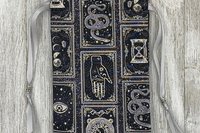 Witchy Card Design Tarot Bag/ Custom Tarot Pouch/ Keepsake Bag / Drawstring Bag / Oracle Bag / Crystal Bag / Tarot Pouch / Cosmetic Bag