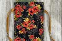 Floral Filigree Tarot Bag/ Custom Tarot Pouch/ Keepsake Bag / Drawstring Bag / Oracle Bag / Crystal Bag / Tarot Pouch / Cosmetic Bag