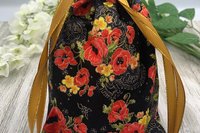 Floral Filigree Tarot Bag/ Custom Tarot Pouch/ Keepsake Bag / Drawstring Bag / Oracle Bag / Crystal Bag / Tarot Pouch / Cosmetic Bag