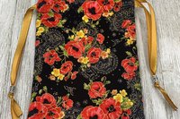 Floral Filigree Tarot Bag/ Custom Tarot Pouch/ Keepsake Bag / Drawstring Bag / Oracle Bag / Crystal Bag / Tarot Pouch / Cosmetic Bag