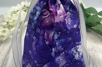 Purple Water Spot Tarot Bag/ Custom Tarot Pouch/ Keepsake Bag / Drawstring Bag / Oracle Bag / Crystal Bag / Tarot Pouch / Cosmetic Bag