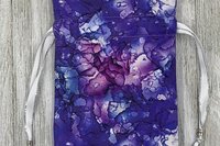 Purple Water Spot Tarot Bag/ Custom Tarot Pouch/ Keepsake Bag / Drawstring Bag / Oracle Bag / Crystal Bag / Tarot Pouch / Cosmetic Bag