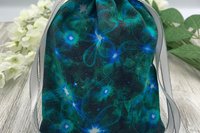 Star Flowers Tarot Bag/ Custom Tarot Pouch/ Keepsake Bag / Drawstring Bag / Oracle Bag / Crystal Bag / Tarot Pouch / Cosmetic Bag